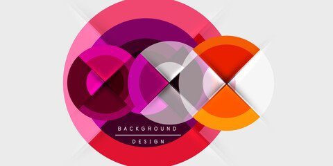 Fototapeta premium Target circle geometric abstract shapes. Vector Illustration For Wallpaper, Banner, Background, Card, Book Illustration, landing page