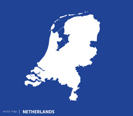 Obraz premium High Detailed Vector Map - Netherlands 