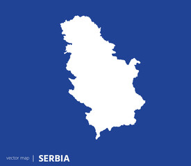 Fototapeta premium High Detailed Vector Map - Serbia 