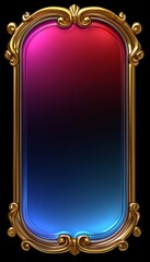 Ornate Gold Frame With Gradient Background