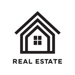 Collection home icons. House symbol. Set of real estate objects and houses black icons isolated on white background. Vector illustration.