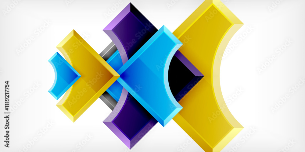 Aufkleber Geometric design abstract background - circles and triangles
