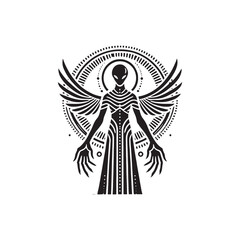ancient guardian - Alien Vector Silhouette - Illustration of Alien.