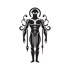 ancient guardian - Alien Vector Silhouette - Illustration of Alien.