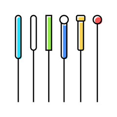 needles acupuncture color icon vector. needles acupuncture sign. isolated symbol illustration