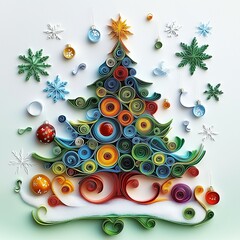 Festive Christmas Tree Greeting Cards 