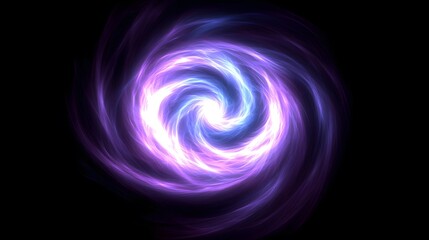 A swirling vortex of light set against a purple and black background, creating a dramatic and dynamic visual effect. Ideal for abstract art, sci-fi themes, and creative projects.