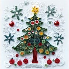 Festive Christmas Tree Greeting Cards 