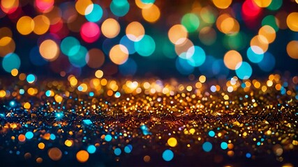 Colorful bokeh lights create a whimsical atmosphere for celebrations and gatherings during festive seasons