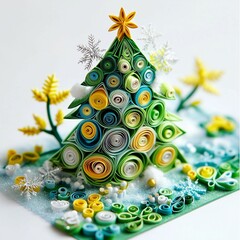 Festive Christmas Tree Greeting Cards 