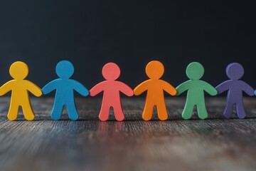 Colorful Human Figures Representing Unity and Diversity