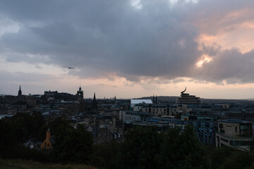 Edinburgh, Scotland Skyline at Sunset