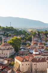 Historical town of Safranbolu at sunset. Visit Safranbolu background