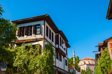 Safranbolu view. Historical houses and mosque in Safranbolu town
