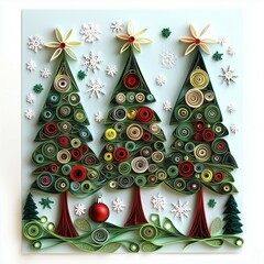 Beautifully Designed Christmas Tree-Themed Greeting Cards