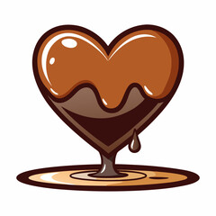 heart shaped chocolate ice