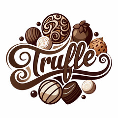 sticker design of ruffle in Chocolate background