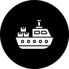 Obraz premium Cargo Ship Icon
