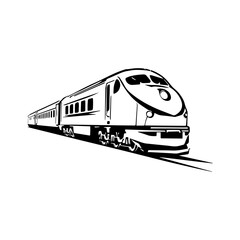 train rail silhouette icon vector