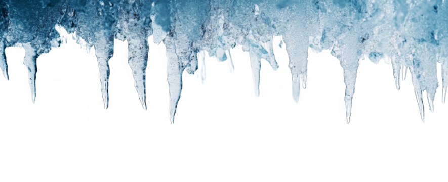 icicles on a blue background