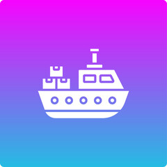 Obraz premium Cargo Ship Icon