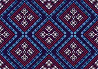 Seamless pixel and zigzag geometric pattern design.