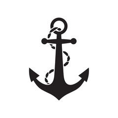 Ship anchor or boat anchor flat icon for apps and websites