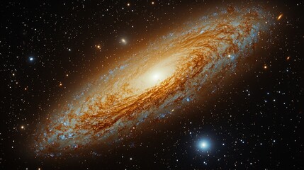 Fototapeta premium Stunning Spiral Galaxy Cosmic Dust Stars Nebulae Space Background