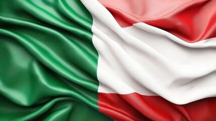 Obraz premium A flag with the colors green, white and red