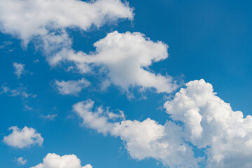 Beautiful view of blue sky with clouds. Partly cloudy. Background cloud summer. Cloud summer. Sky...