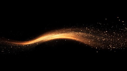 黒い背景と星の様な光の粒が舞うレンズで撮影したようなグラフィック画像