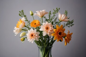 there is a vase with a bunch of flowers in it