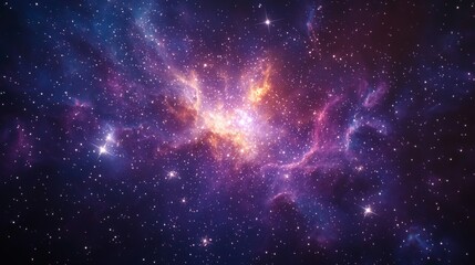 Obraz premium Majestic Star Cluster Cosmic Nebula Galaxy Background Space Exploration