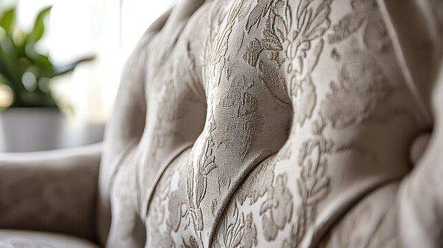 A chair with a floral pattern on it