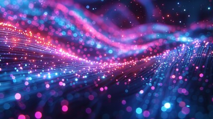 Obraz premium Colored electric cables and led. optical fiber, intense colors, background for technology image.