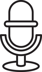 Microphone Icon Line Illustration
