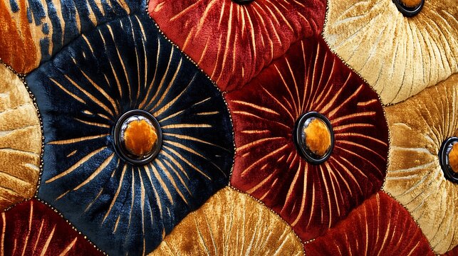 A colorful pillow with a flower design on it