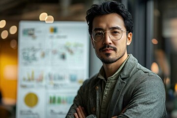 Engineer developing product prototypes in modern office environment