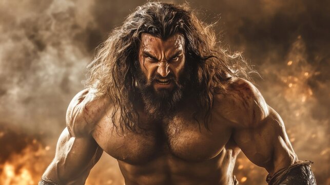 The imagery features a blurred background, emphasizing the character of Samson.