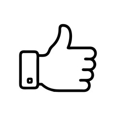 Thumbs Up Like Icon &ndash; Approval, Positive Feedback, Social Media Interaction