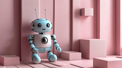 Cyber Monday Discounts on Robot Toys Online Marketplace 3D Render Playful Environment Whimsical Concept
