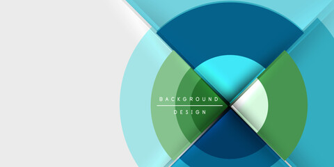 Obraz premium Circle and semi circle geometric background. Vector Illustration For Wallpaper, Banner, Background, Card, Book Illustration, landing page