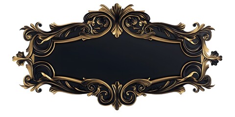 Elegant Black And Gold Ornate Decorative Frame