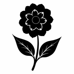 Flower Silhouette Vector Design