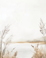 Fototapeta premium Vintage landscape art painting, wall art, design, realistic, textured painting