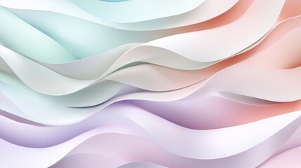 Obraz premium Abstract wavy pattern in soft pastel colors, ideal for backgrounds and design projects.