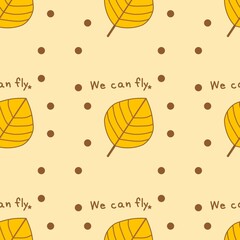 seamless pattern with falling leaves