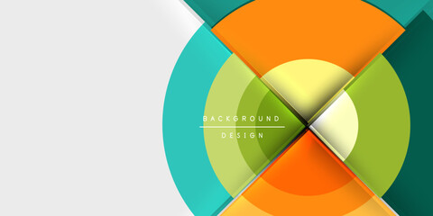 Obraz premium Target circle geometric abstract shapes. Vector Illustration For Wallpaper, Banner, Background, Card, Book Illustration, landing page