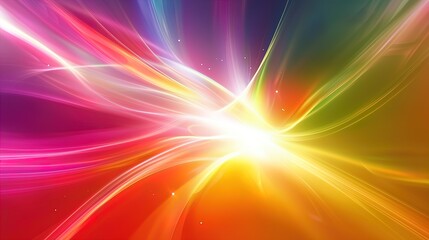 Obraz premium Vibrant Galaxy with Colorful Waves. Abstract cosmic energy in space - generative ai.