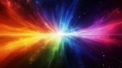 Vibrant Galaxy with Colorful Waves. Abstract cosmic energy in space - generative ai.